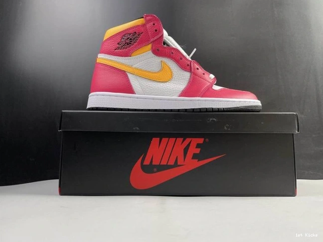 1st Kicks Shoes Fusion OGLight Red High 1 Air Jordan 555088-603 0814
